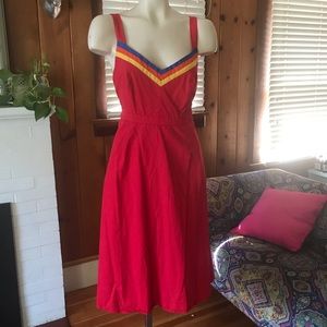 Modcloth “Red Rainbow” Dress